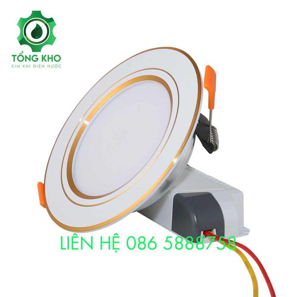 Đèn LED âm trần Downlight Rạng đông lỗ trần 90mm công suất 5W, 7W, 8W, 10W đổi màu, một màu