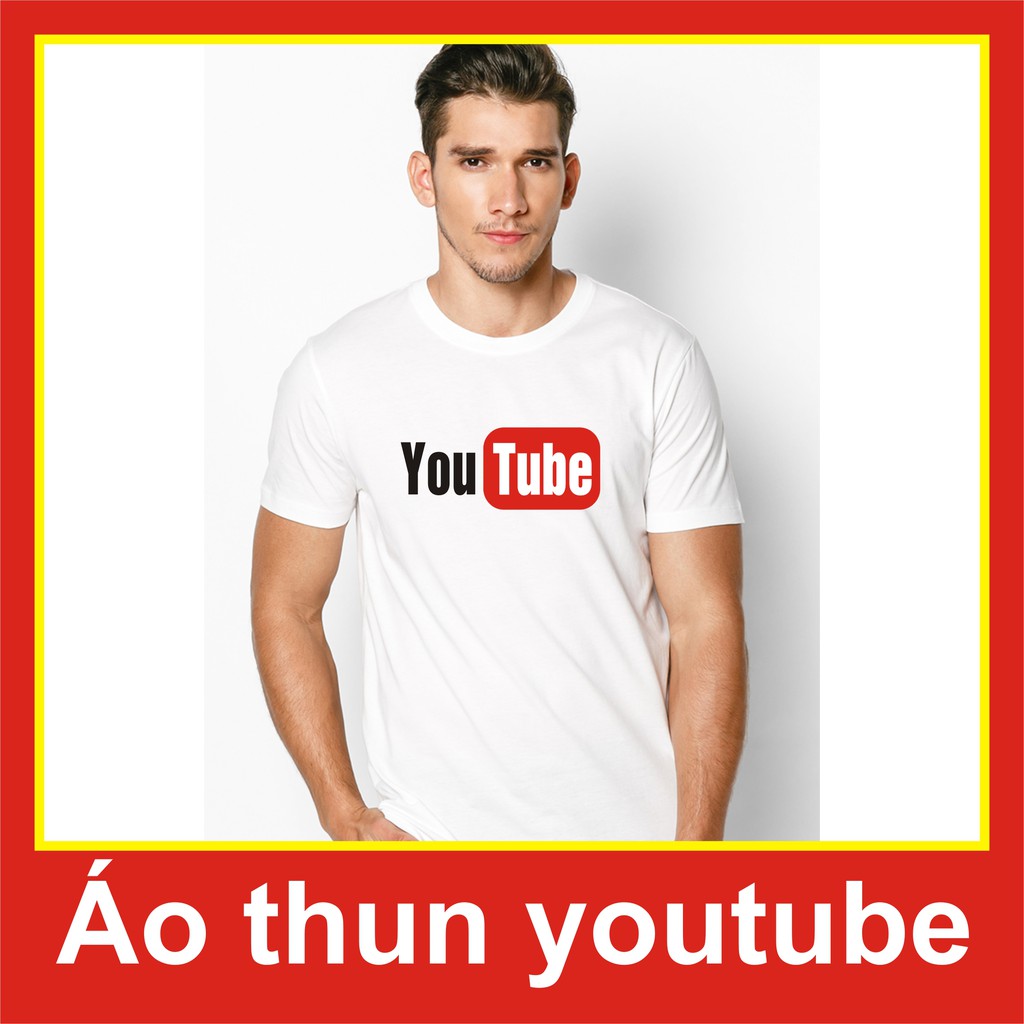 Áo phông youtube hàng đẹp, in thêm tên riêng theo yêu cầu, kênh riêng,in tên riêng