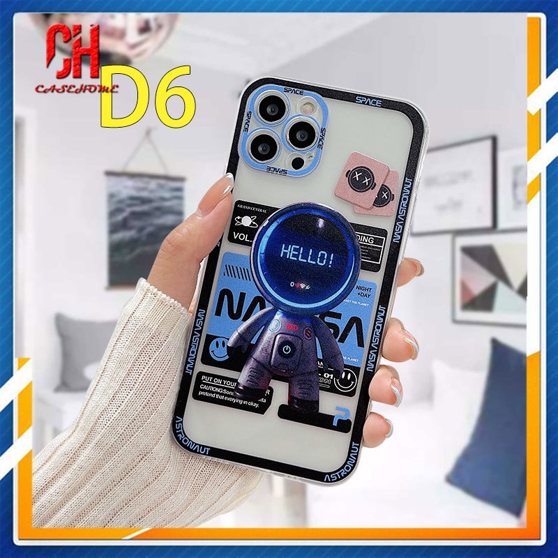 Transparent Astronaut Soft TPU Compatible For IPhone Case 12 11 13 PRO MAX 6 7 6S 8 Plus X XR XS MAX 11 12 13 Mini Se 2020 6SPlus 7Plus 6Plus 8Plus XSMAX