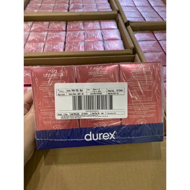 Bao cao su Durex 30 miếng siêu mỏng Úc mẫu mới nhất