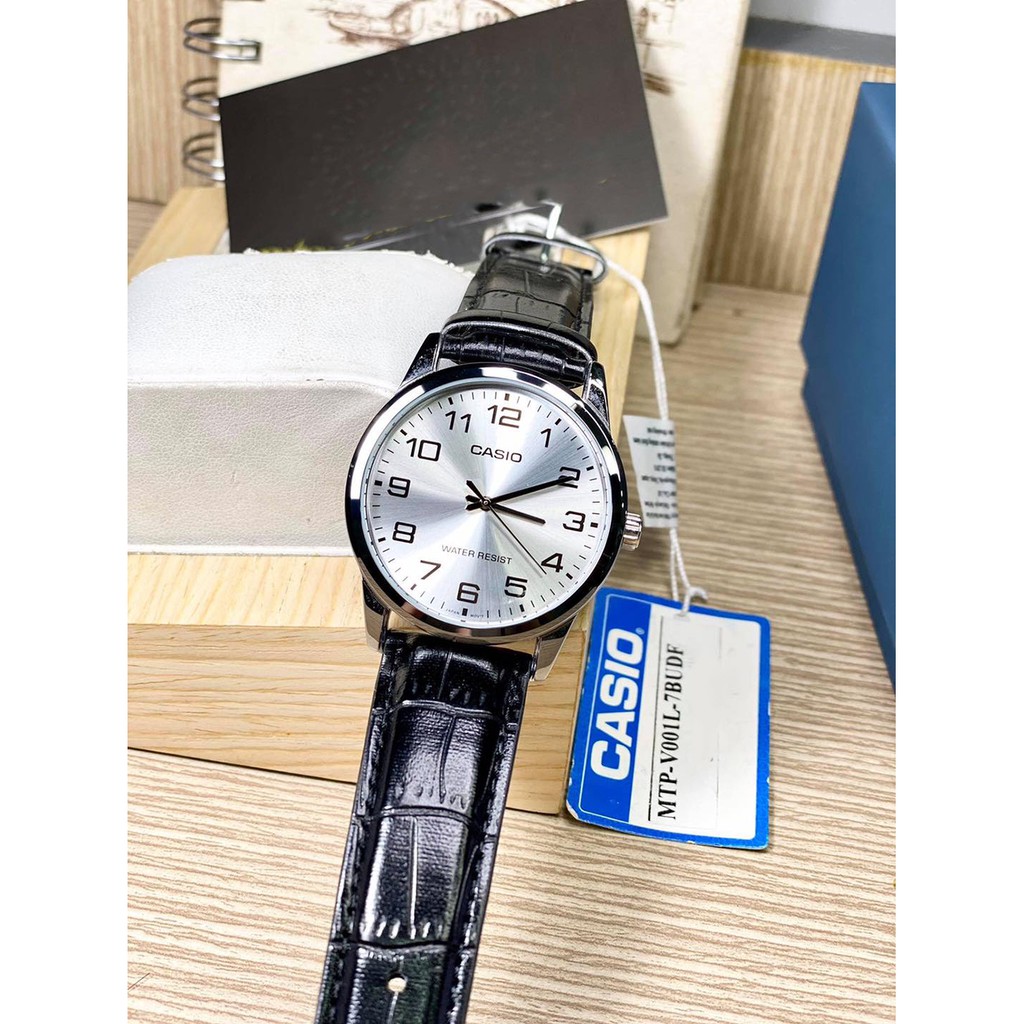 [HOT] Đồng hồ nam dây da Casio Standard chính hãng Anh Khuê MTP-V001L-7BUDF
