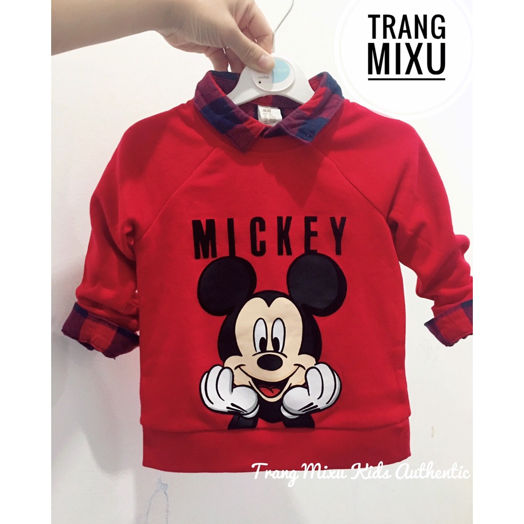 Áo micky đỏ bé trai HM auth