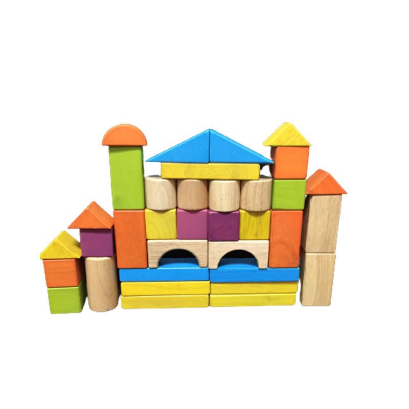 BỘ XẾP HÌNH XÂY DỰNG 54 khối- Đồ chơi gỗ an toàn, sáng tạo, phát triển trí tuệ, thông minh cho trẻ