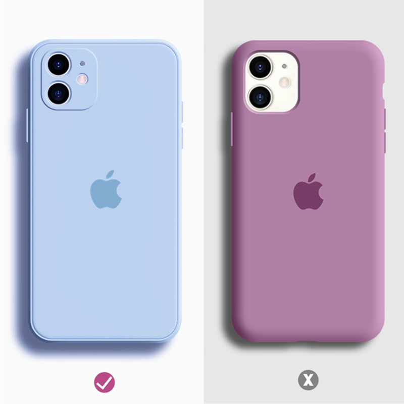 ốp lưng iPhone XR X Xs Max 11 Pro Max vỏ điện thoại silicone đầy màu sắc hình vuông | BigBuy360 - bigbuy360.vn