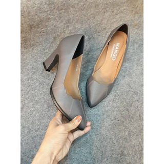 sale - giày gót vuông đế xéo
