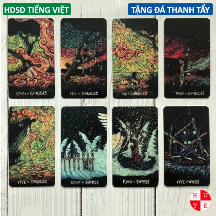Bài Tarot Prisma Visions 78 Lá Cán Bóng Giấy Dày Tặng File Hướng Dẫn Tiếng Việt Và Đá Thanh Tẩy