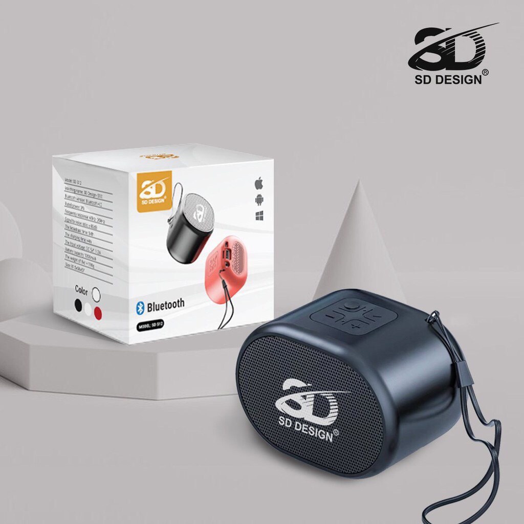Loa Bluetooth Mini S12 Chính Hãng SD Design, Nhỏ Gọn Không Dây Nghe Nhạc Chuẩn, Hỗ Trợ Thẻ Nhớ và Usb, Bảo hành 6 tháng
