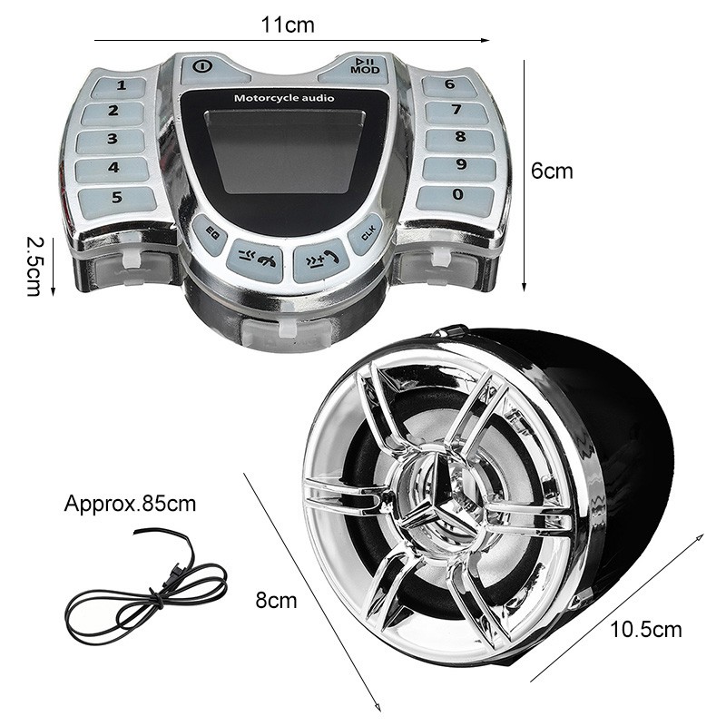 Loa Bluetooth Không Dây Mp3 Chống Nước Cho Xe Máy