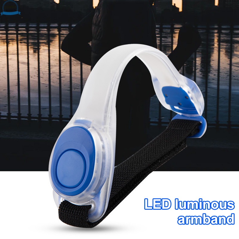 Dây đeo cổ tay chạy bộ ban đêm bằng silicone có đèn LED phản quang điều chỉnh được chống thấm nước