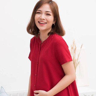 Váy bầu Đỏ đuôi cá cổ tàu