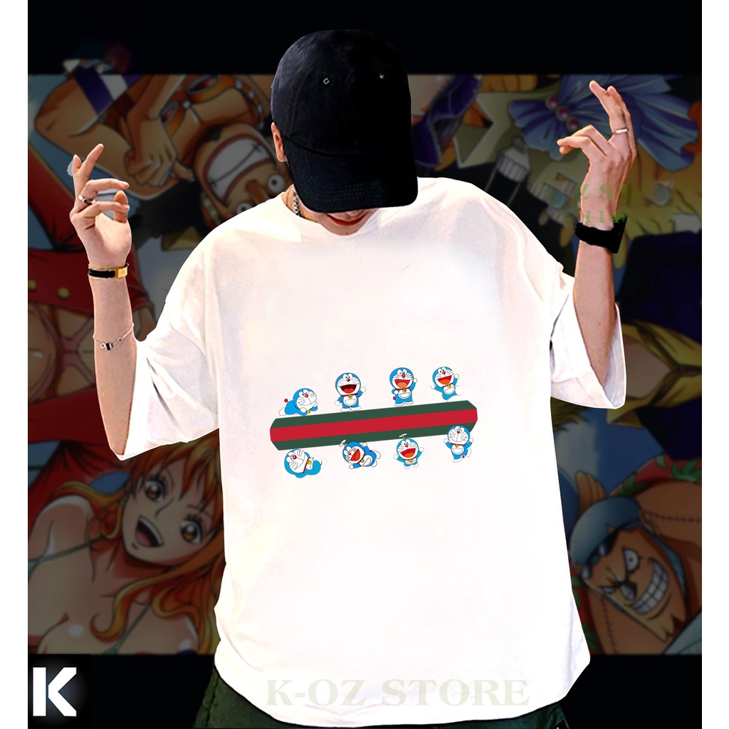 ÁO PHÔNG CỔ TRÒN NGẮN TAY IN HÌNH DORAEMON-MÈO MÁY IN HÌNH ĐÁNG YÊU VẢI COTTON CHO ĐỒNG ĐỘI - 230614
