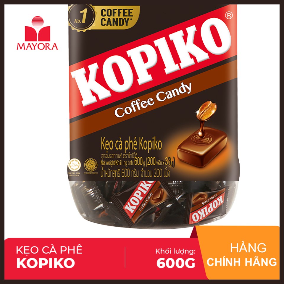[Nguyên thùng] Kẹo cà phê Kopiko Coffee Hủ 600gX6
