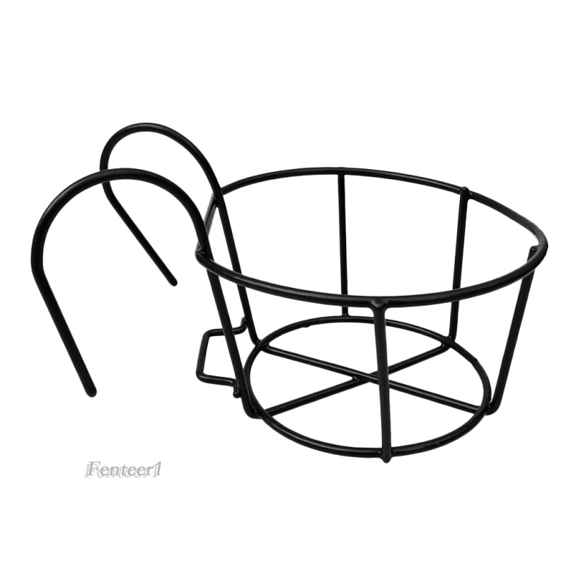 [FENTEER1] Flower Pot Metal Holder Basket Hanging to Wall or Garden Link Fence