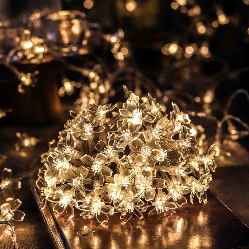 Dây Đèn LED Trang Trí Hình Hoa Anh Đào Xinh Lung Linh 3M Và 20 Đèn