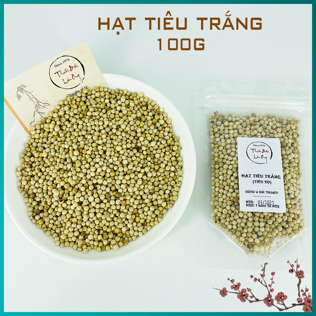 Hạt Tiêu Trắng (Tiêu Sọ) 100g - Hạt Tiêu Loại 1, Cực Thơm, Ngon