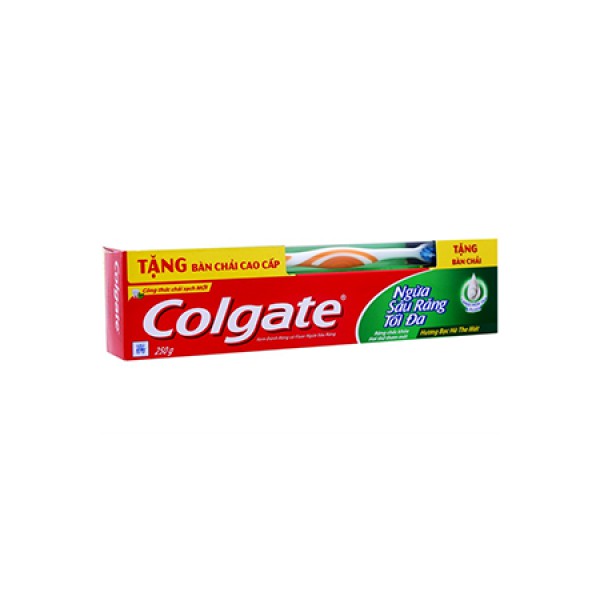 Kem đánh răng Colgate ngừa sâu răng tối đa 225g tặng bàn chải cao cấp | BigBuy360 - bigbuy360.vn