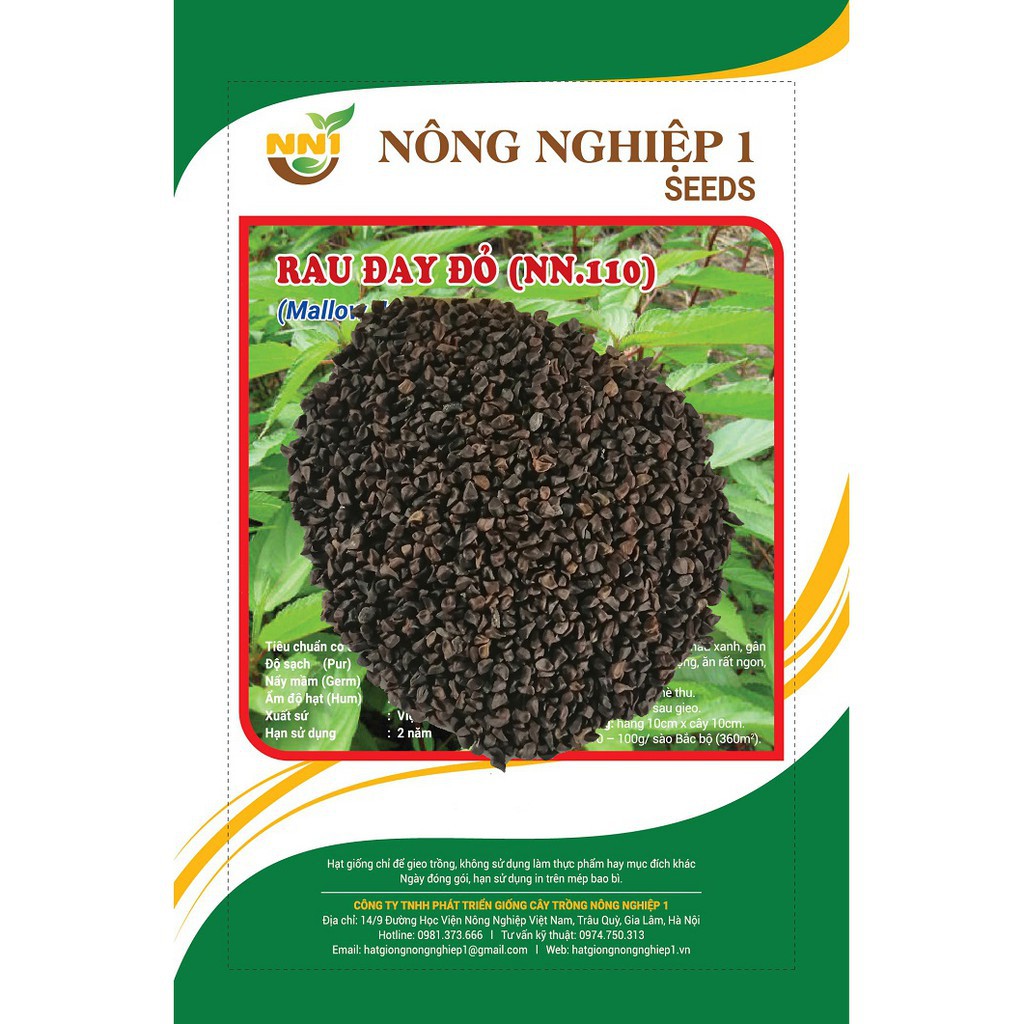 Hạt Giống Rau Đay Đỏ 20gram - Dễ Trồng, Nhiều Dinh Dưỡng - Học Viện Nông Nghiệp Việt Nam