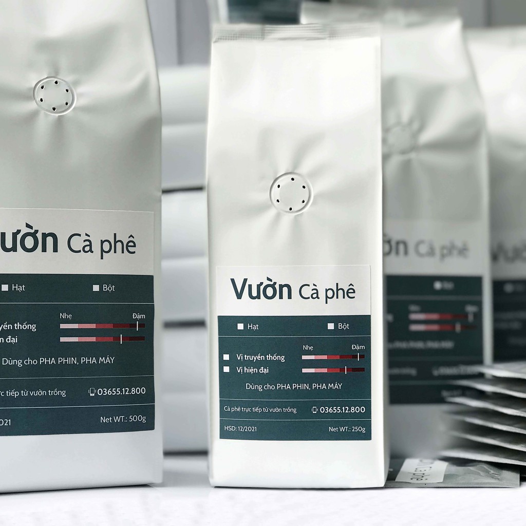 1KG Cà phê VỊ HIỆN ĐẠI, Arabica phối hợp Robusta nguyên chất rang xay, pha phin pha máy Vườn Cà phê