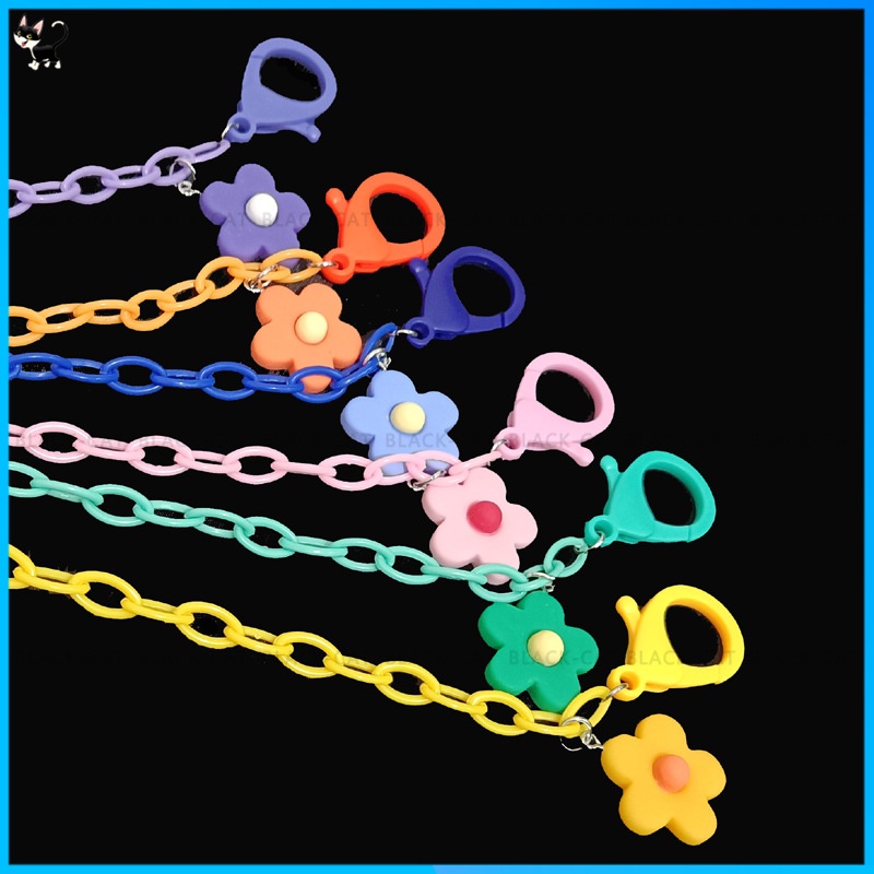 Dây Đeo Mắt Kính Chống Thất Lạc Bằng Acrylic Họa Tiết Hoa Dễ Thương