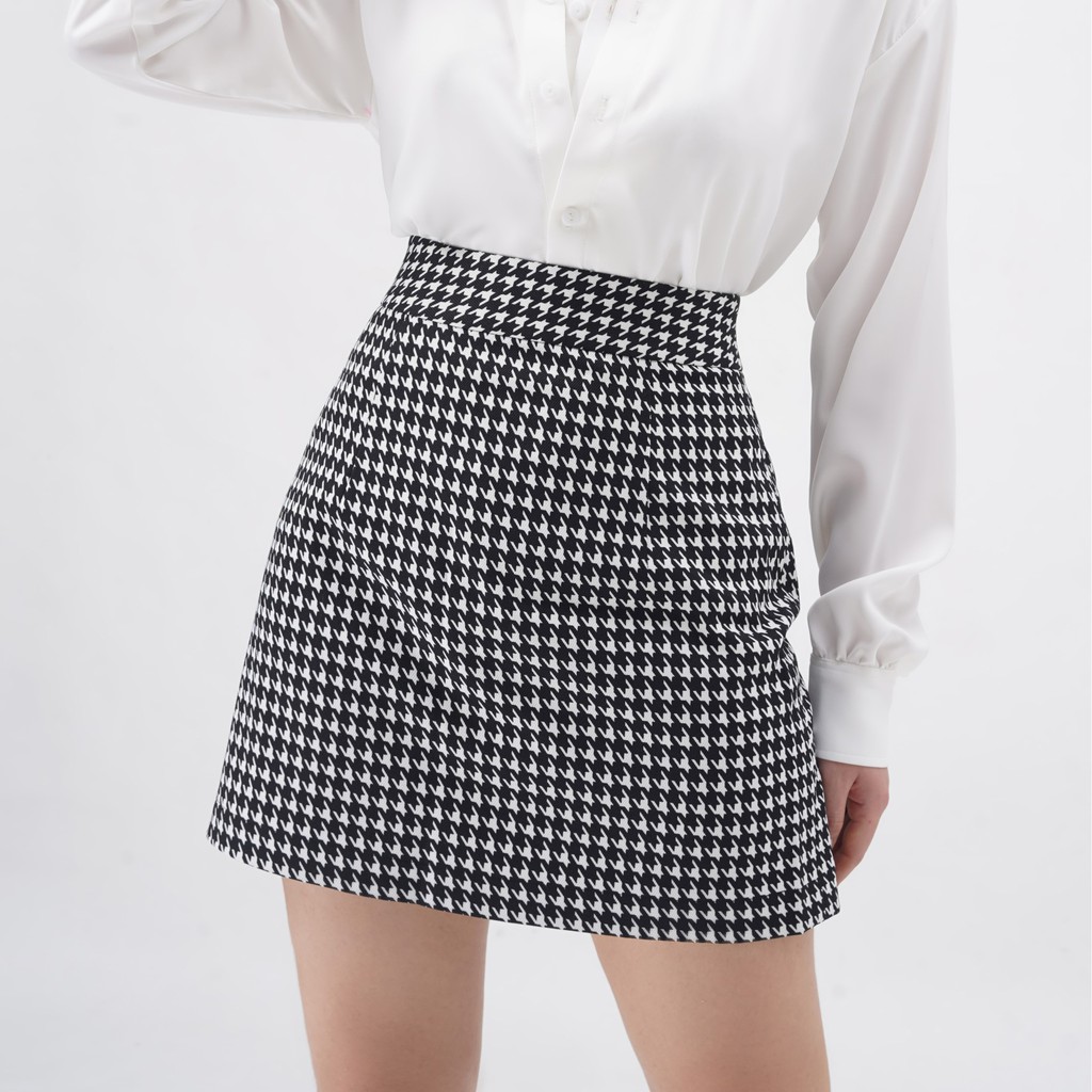 Chân váy họa tiết Houndstooth Harriet