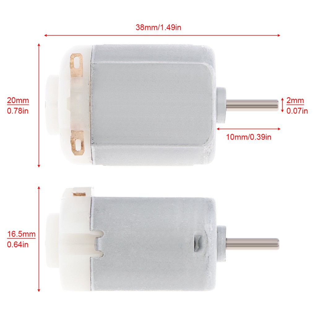 Mô tơ 130 DC 3 - 5V bốn bánh nhỏ