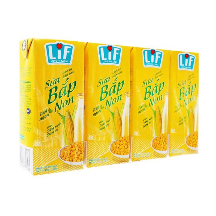 Thanh Hóa - Lốc 4 hộp sữa bắp non Lif Kun 180ml