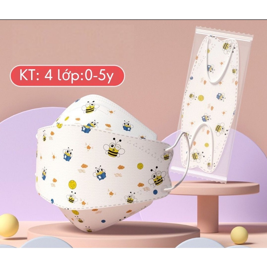 Set 10 chiếc khẩu trang 4 lớp cho bé 0-5y