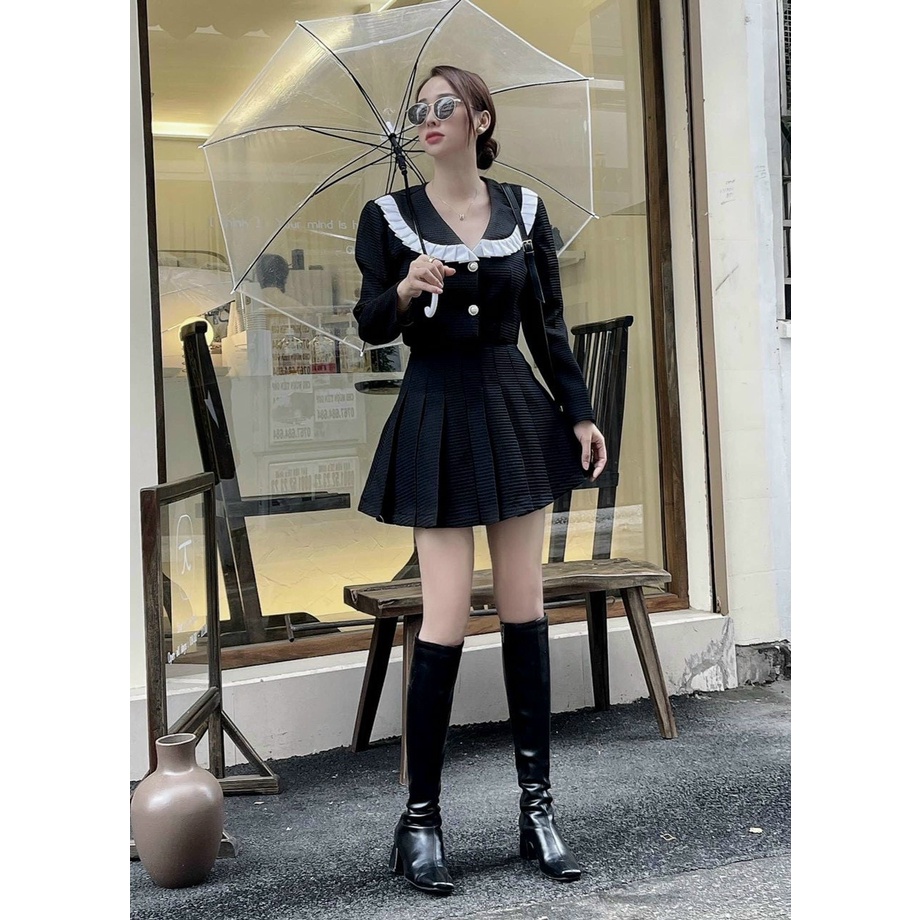 [hàng QC]Set váy nữ cao cấp form chuẩn cực tôn dáng cực sang chảnh