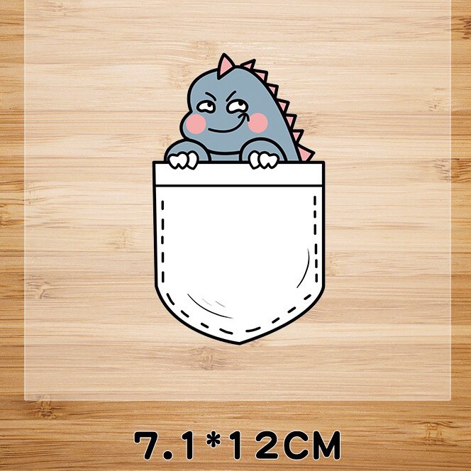 Hình ủi - hình in nhiệt - mẫu ''túi và khủng long''