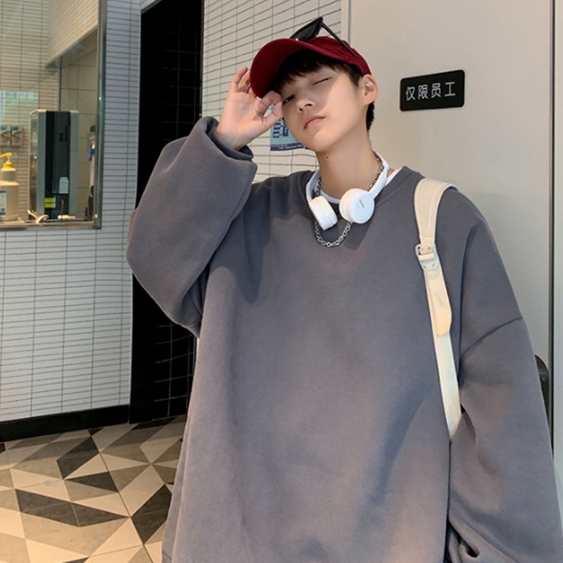 Áo Sweater Tay Dài Cổ Tròn Phong Cách Thời Trang Hàn Quốc