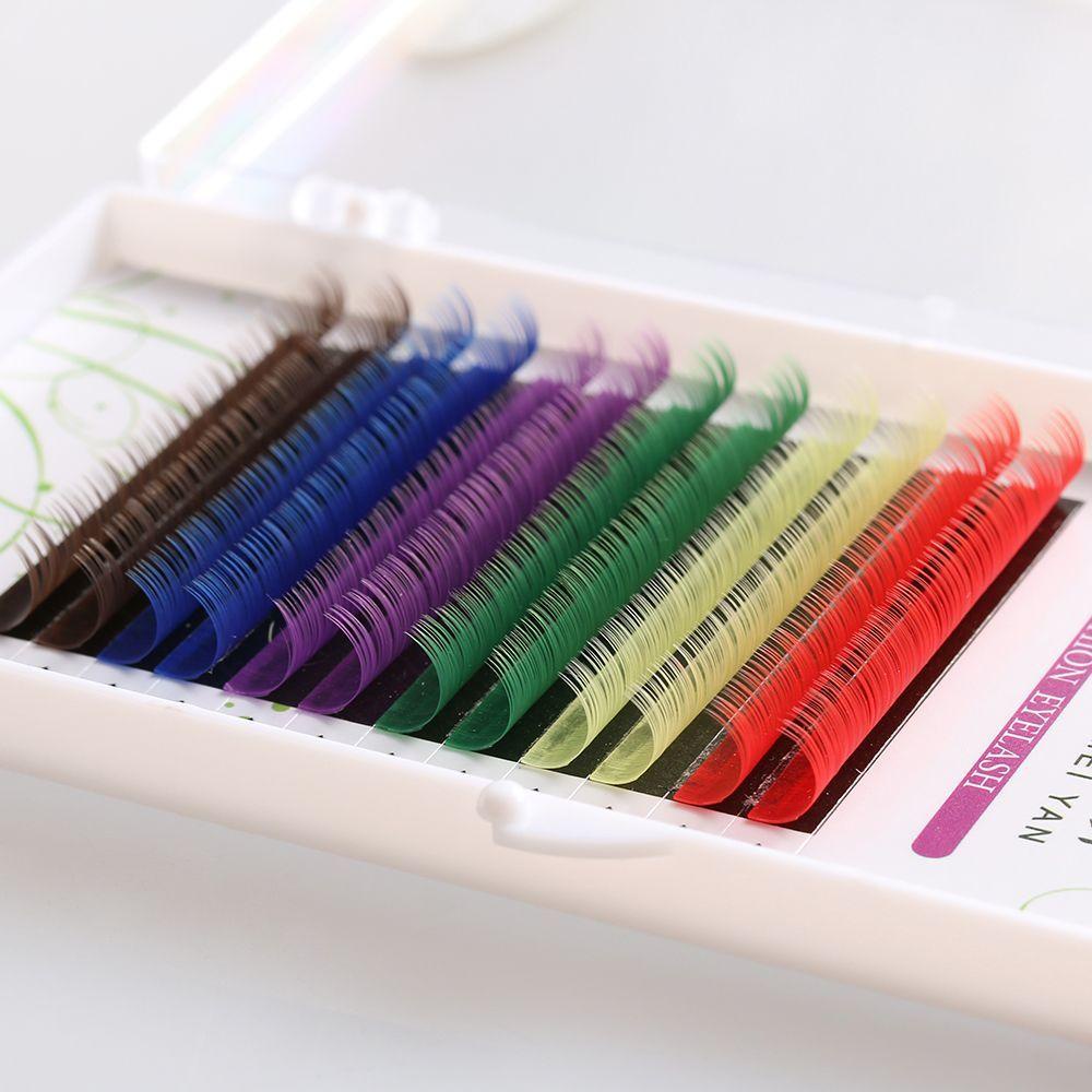 Lông Mi Giả Cong Chữ C Mềm Mại Nhiều Màu Sắc