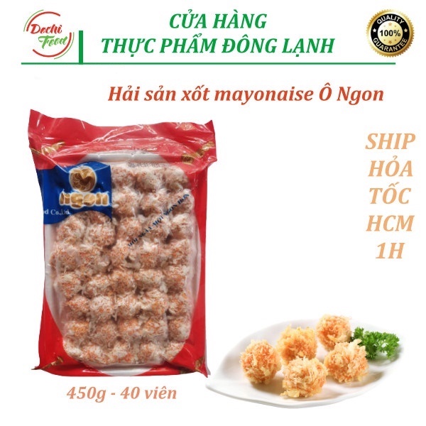 Cá viên nhân sốt mayonnaise cam - 500G ( 35 viên) Ô Ngon