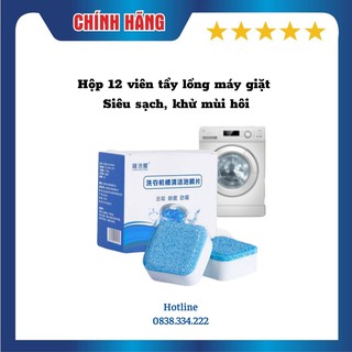[HCM] Hộp 12 viên tẩy lồng máy giặt siêu sạch, khử mùi hôi