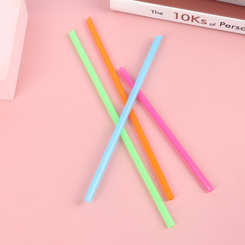 Bộ 100 Ống Hút Nhựa Mini Nhiều Màu Sắc