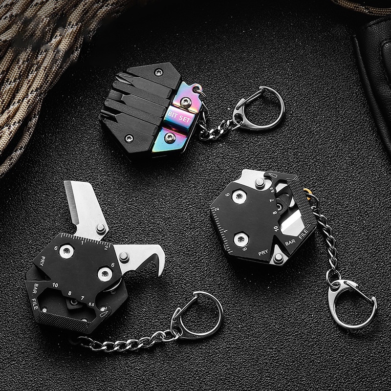 Móc khóa multitools dụng cụ lục giác đa năng