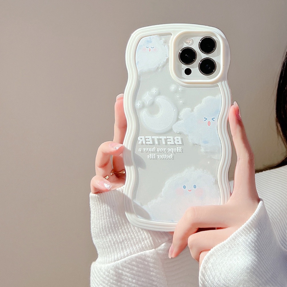 Ốp Điện Thoại Hình Đám Mây Dễ Thương Cho Iphone XS XR 11 12 13 PRO MAX