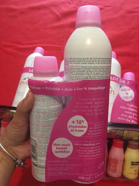 (Gom_order) Xịt khoáng Evian 400ml tặng kèm 150ml (Hàng Pháp đủ Bill) | BigBuy360 - bigbuy360.vn