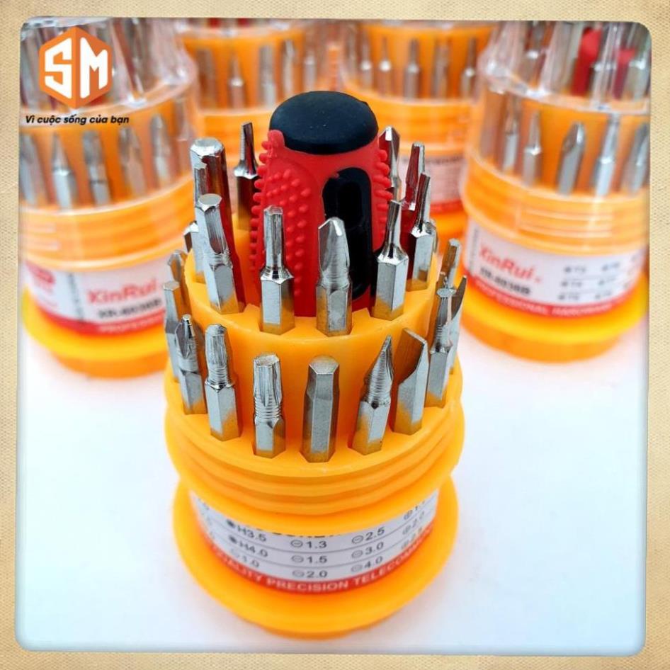 BỘ TUA VÍT ĐA NĂNG 31 ĐẦU SỬA CHỮA ĐIỆN THOẠI, MÁY TÍNH, ĐỒNG HỒ, ĐỒ GIA DỤNG CÓ HỘP ĐỰNG, TUỐC NƠ TÔ VÍT
