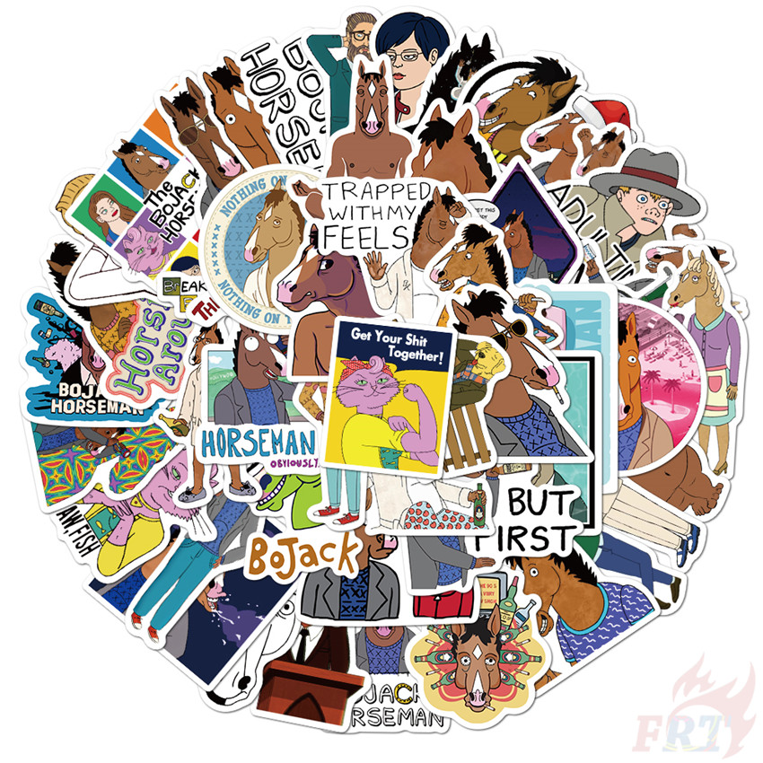 Set 50 Sticker Dán Trang Trí Hình Ngựa Hoạt Hình