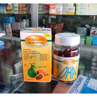 Viên dầu gấc vinaga-dha - chai 100 viên