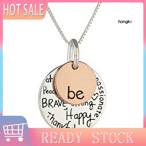 vòng cổ Tình Bạn Mặt Tròn Khắc Chữ Độc Đáo