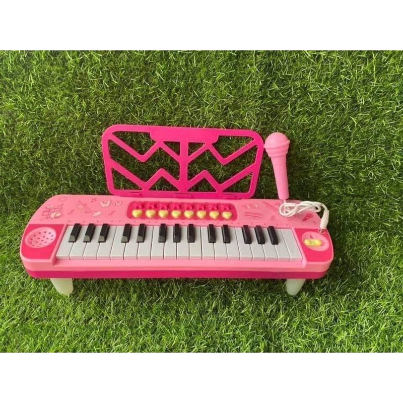 ĐỒ CHƠI ĐÀN PIANO CÓ MICRO VÀ NHẠC ĐÈN CHO BÉ ( TẶNG 3 PIN AA)