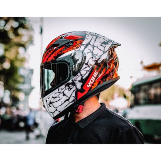 Mũ Fullface Yohe 978 PLUS 2020 Trắng Cam Đen FREESHIP -X135SHOP