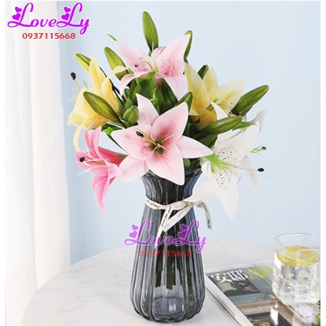 Hoa giả - Hoa ly cao su giống như thật decor trang trí nhà