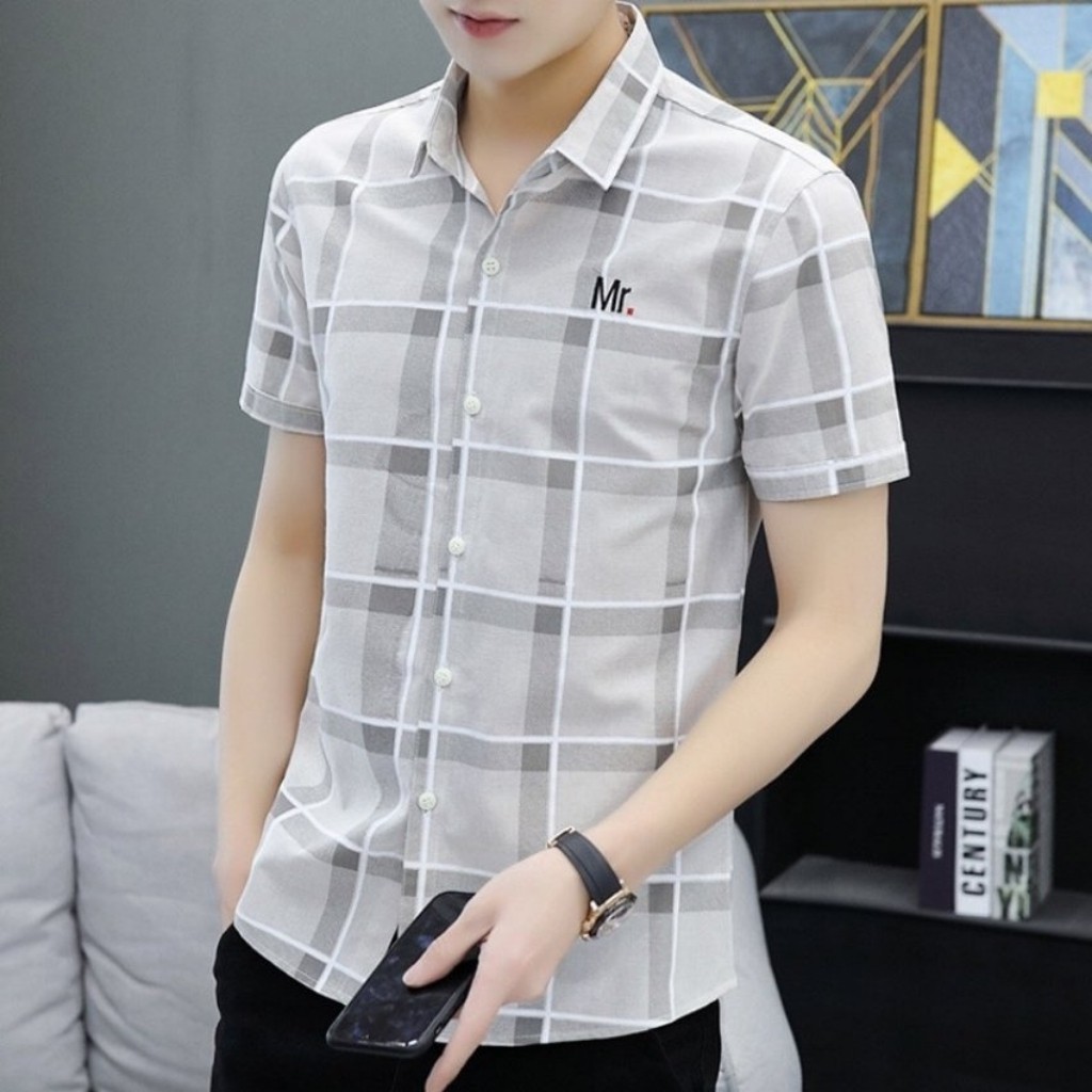 Áo Sơ Mi Nam Ngắn Tay Caro MR3 Thời Trang Cao Cấp PONIVA Chất Vải Cao Cấp