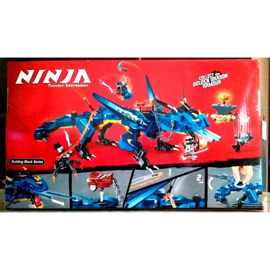 (HÀNG CÓ SẴN) Lắp ráp xếp hình NOT Lego Ninjago Movie Bela 10936 : Rồng sấm set của Jay 528 mảnh.