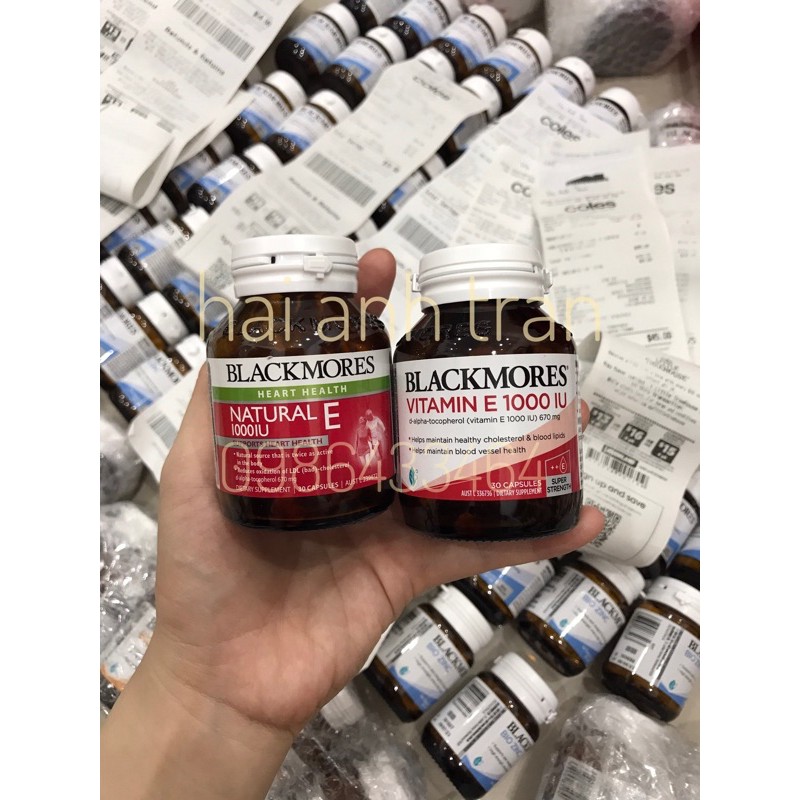 Viên uống Natural Vitamin E 1000IU Blackmores