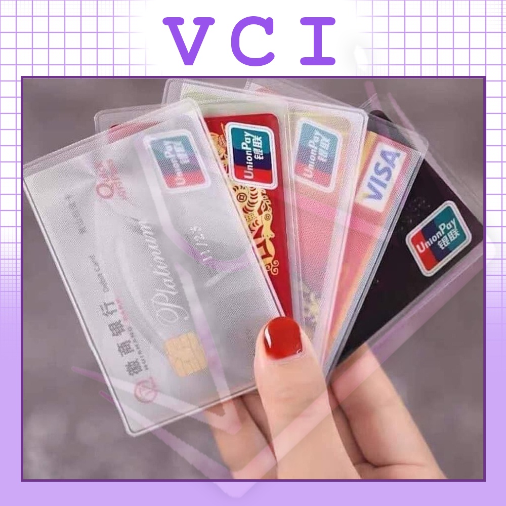 Combo 5 Vỏ Bọc Bảo Vệ Thẻ Căn Cước, ATM, Tín Dụng, Ngân Hàng,.... Plastic Chống Xước, CHống Bay Màu - VCI STORE