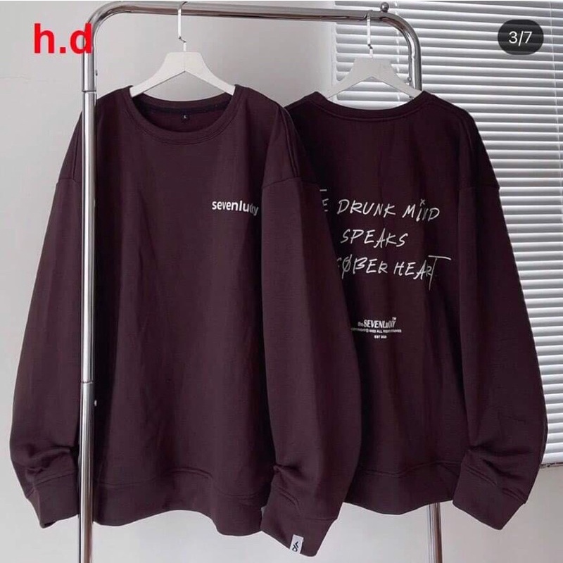 Áo Sweater Seveen Unisex nam nữ tay lỡ Oversize form rộngThời trang Thu đông ấm áp, nỉ cotton ko bai xù, cổ tròn