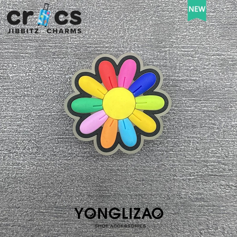 CROCS Đèn LED Nhấp Nháy Hình Hoa Thời Trang Cho Giày Dép